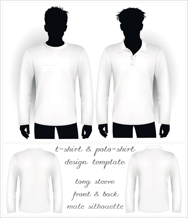 free vector Blank tshirt shirt and polo shirt vector